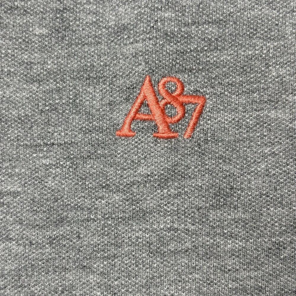 Aeropostale Polo Shirt Women Size XL A87 logo 5-Button Pique School Uniform Gray - Picture 4 of 8